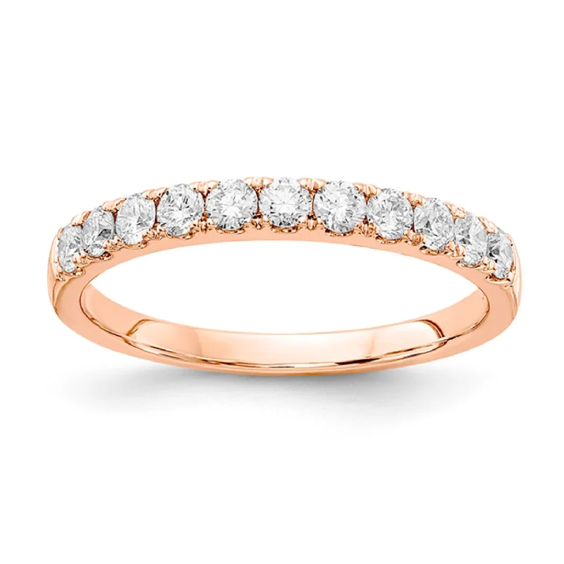 women’s emerald engagement rings-Signature EcoLove 1/2 CTW Lab Grown Diamond Wedding Ring in 14KT Rose Gold