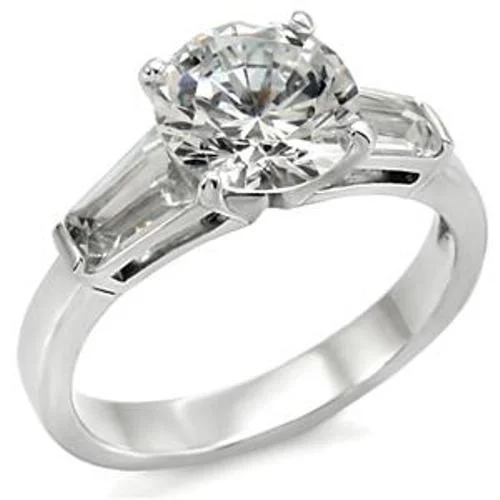 women’s engagement rings for her-1.8ct CZ Women's Popular Stainless Steel Wedding Ring