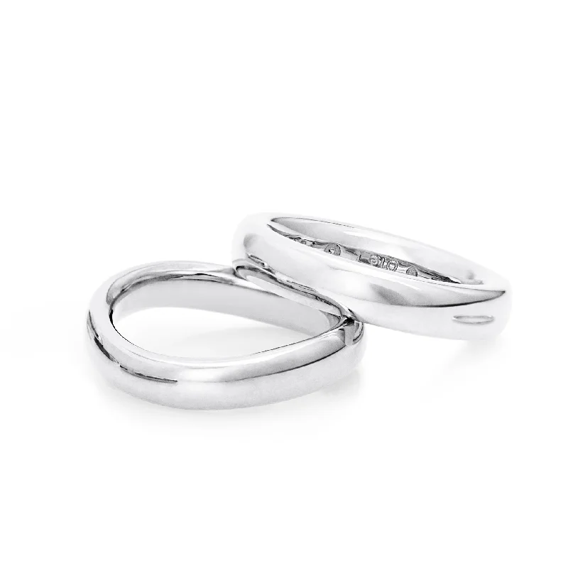 women’s diamond rings-Love 7 18K Polished Whitegold Ring