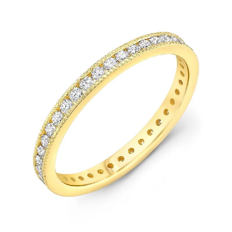 women’s cushion halo engagement rings-Uneek Timeless Collection Eternity Diamond Wedding Ring