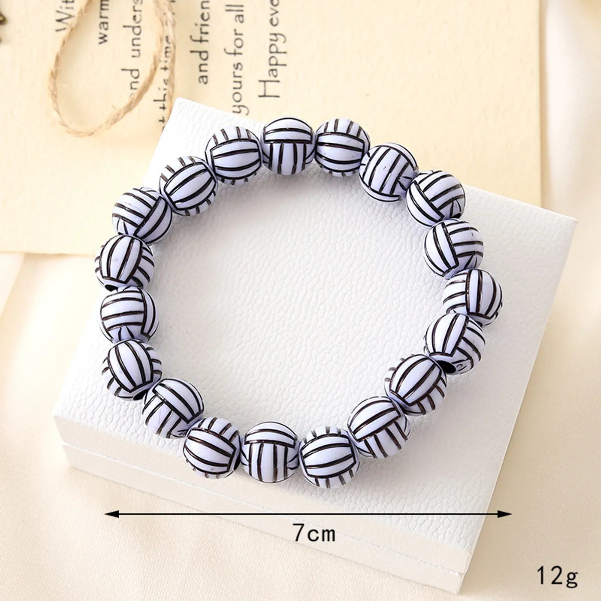 K3520 Volleyball Beaded Bracelet