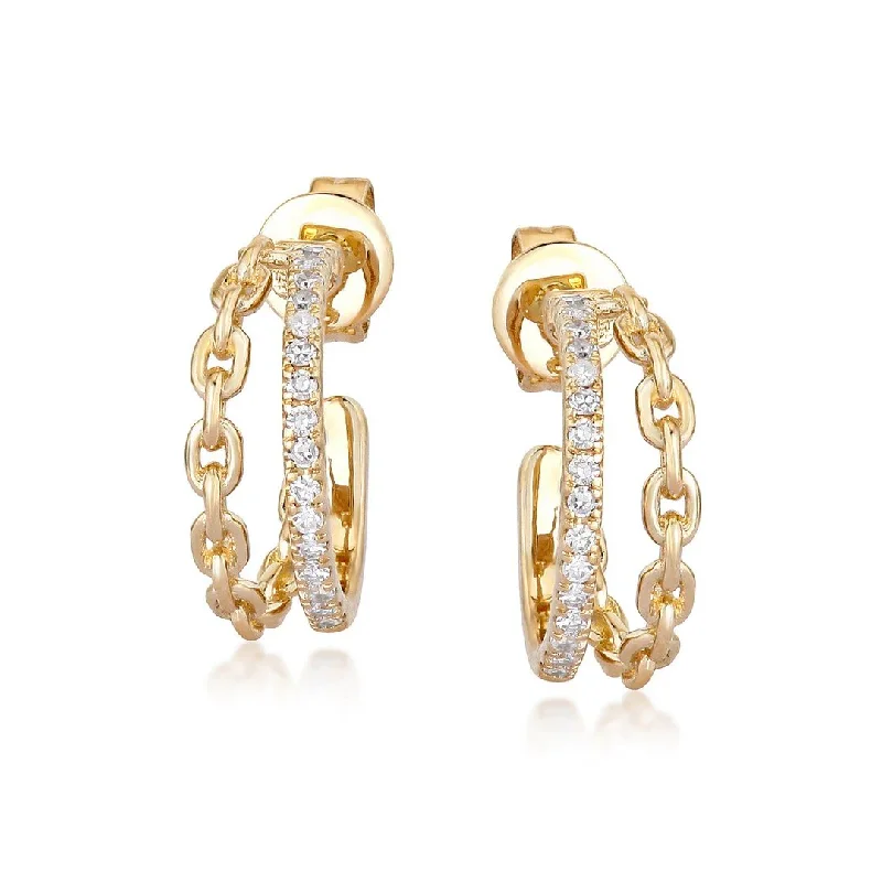 women’s designer earrings-ILYSSA DOUBLE HOOP HUGGIES