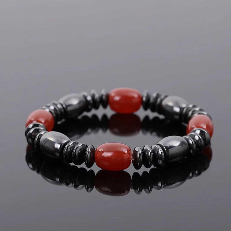 Imitation Red Agate Waist Drum Bracelet