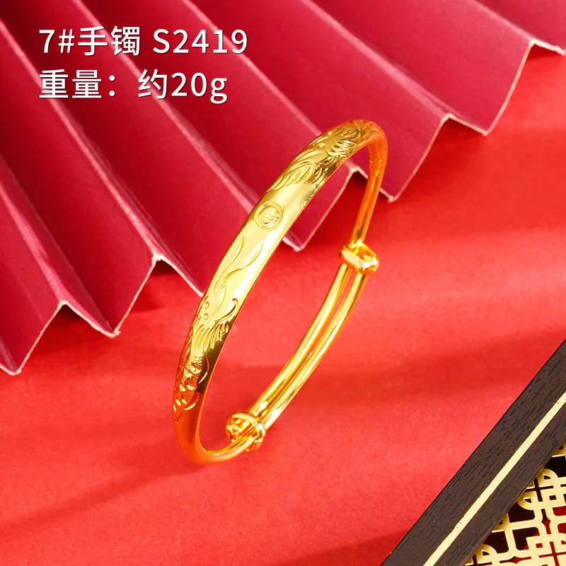 S2419 Dragon and Phoenix Opera Beads Flat round Bracelet