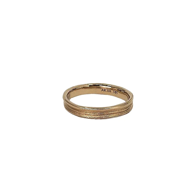 women’s open rings-Wedding band ll 14K Gold Ring