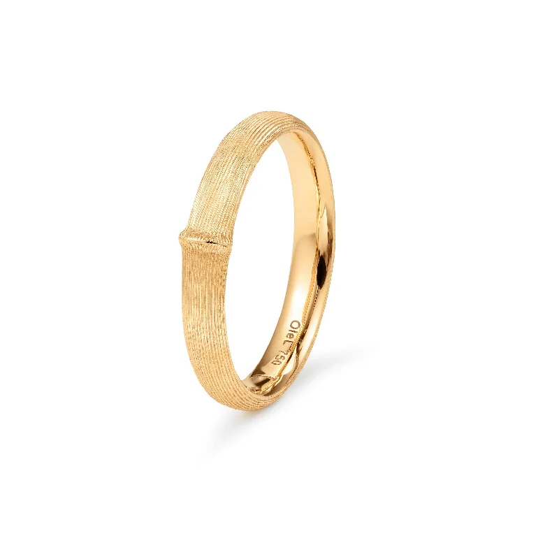 women’s sapphire rings-Small Nature Mens 18K Gold Ring