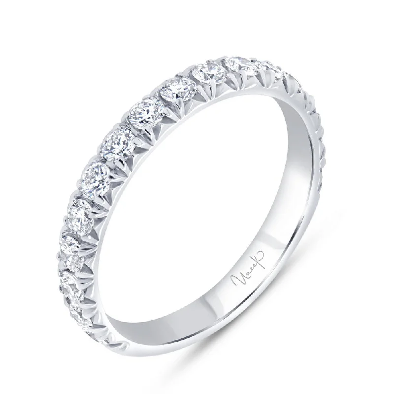 women’s heart-shaped engagement rings-Uneek Timeless Collection 1-Row Diamond Wedding Ring