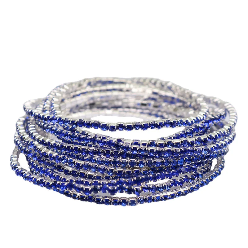 16 Sapphire Blue Diamond Bracelet