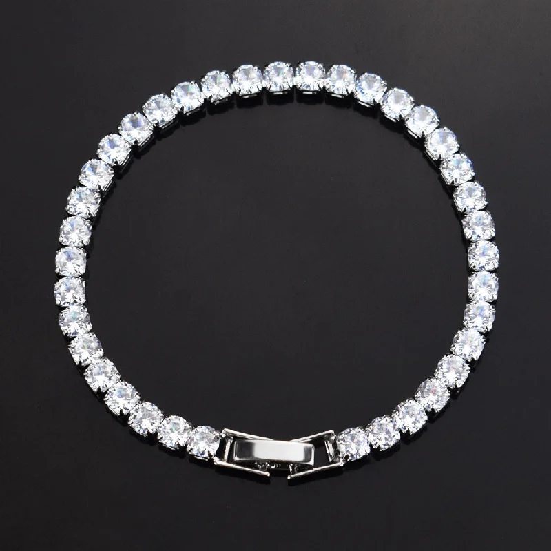 White diamond-Silver buckle