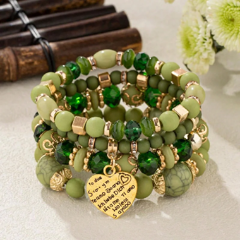 B0013-Peach Heart Olive Green #2