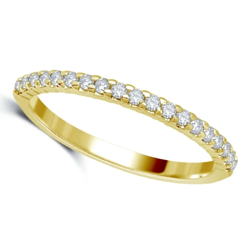 women’s diamond and sapphire engagement rings-1/7 CTW Diamond Wedding Ring in 14KT Yellow Gold