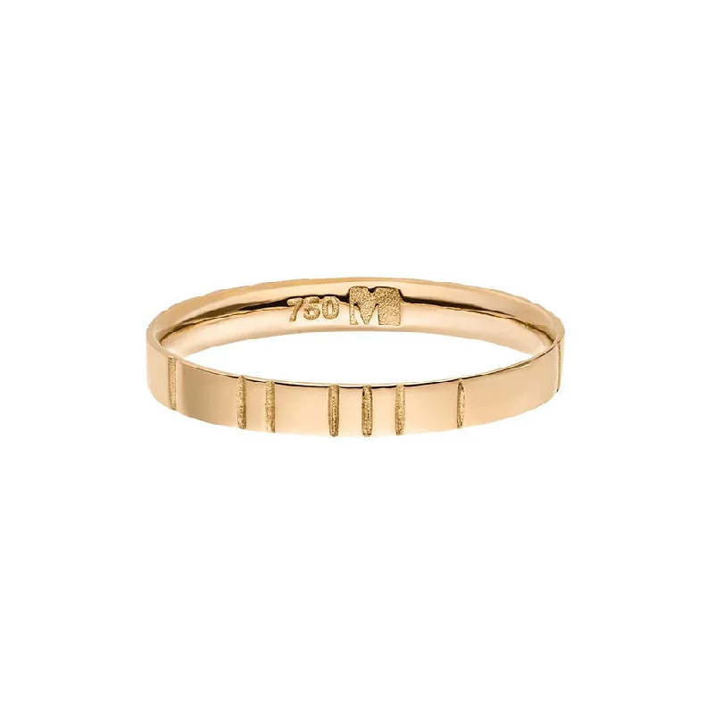 women’s rose gold rings-Lovelines Small Wedding 18K Gold Ring