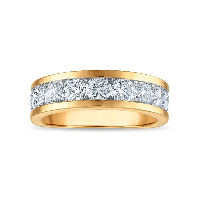 women’s princess cut diamond engagement rings-Signature EcoLove 3 CTW Lab Grown Diamond Wedding Ring in 14KT Yellow Gold