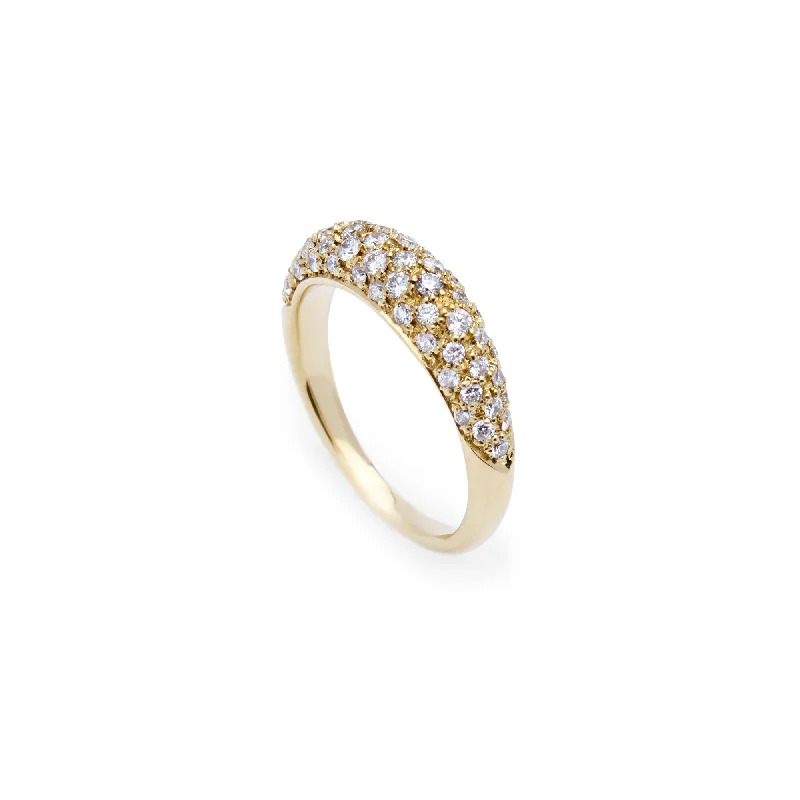 women’s cocktail rings-Reflection 18K Gold, Whitegold or Rosegold Ring w. Lab-Grown Diamonds