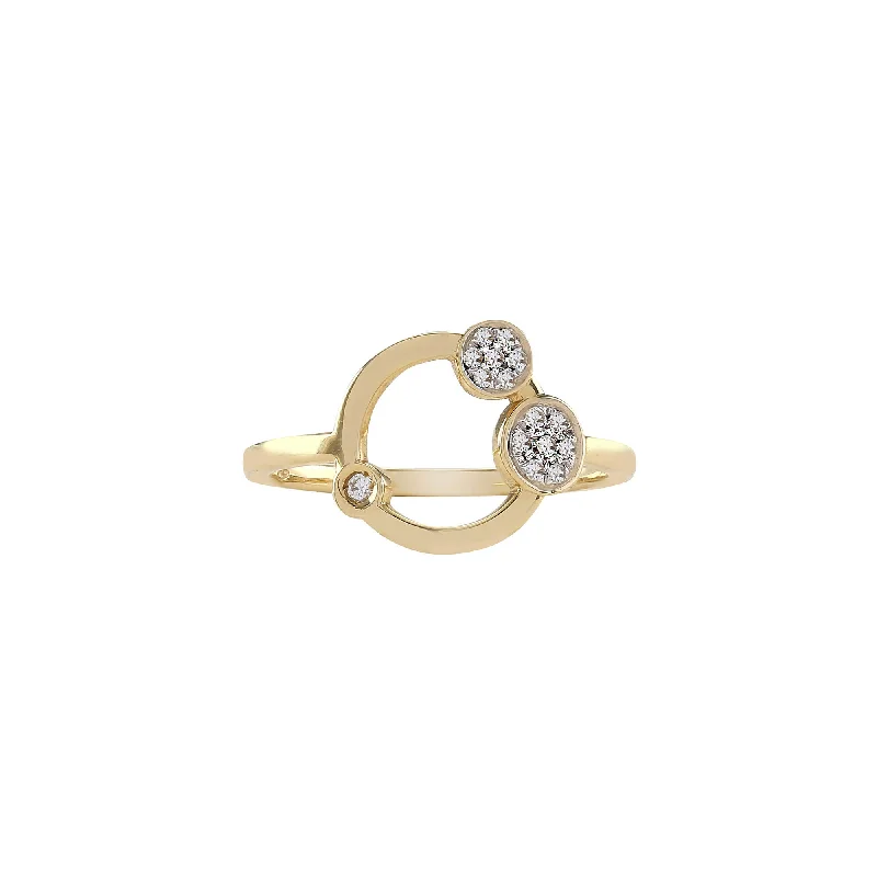 women’s unique gemstone rings-Galaxy 18K Gold Ring w. Diamonds