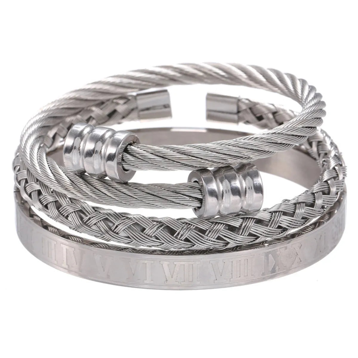 Zj3010 Silver Roman + Silver Woven + Silver Winding