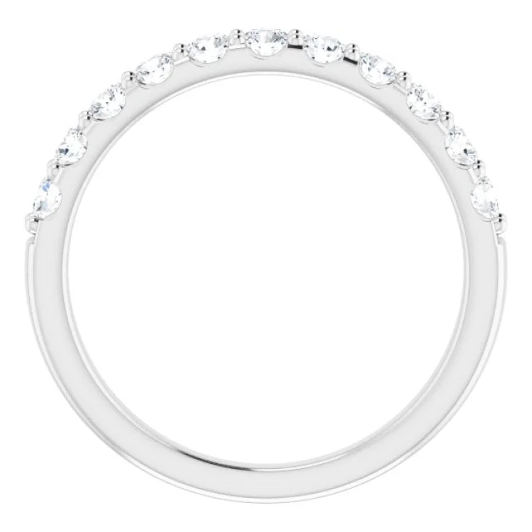 women’s elegant rings-14K White 1/2 CTW Natural Diamond Anniversary Band