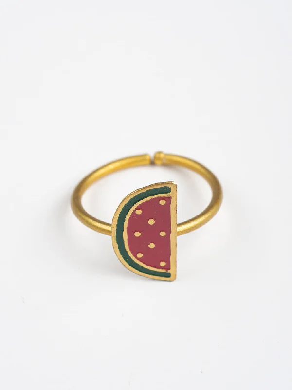 women’s personalized engraving rings-One in a Melon Ring - Gold