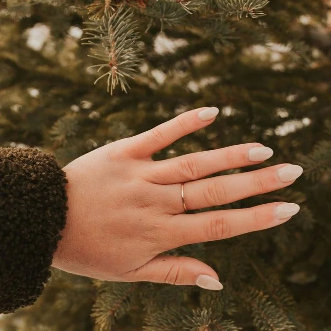 women’s ruby rings-Micah Gold Filled Stacking Ring