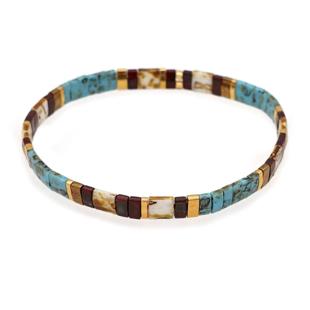 women’s elegant bangles-Retro Ethnic Creative Niche Beads Handmade Beaded Folded Bracelet