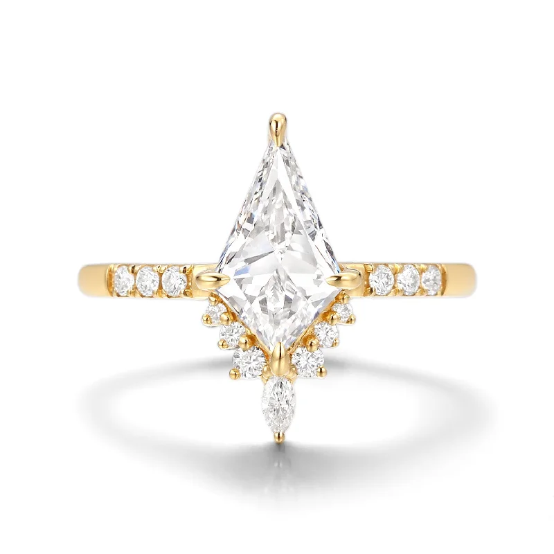 women’s engagement rings with a twist-1.0ct Kite Cut Lab Grown Diamond Engagement Ring - Starla