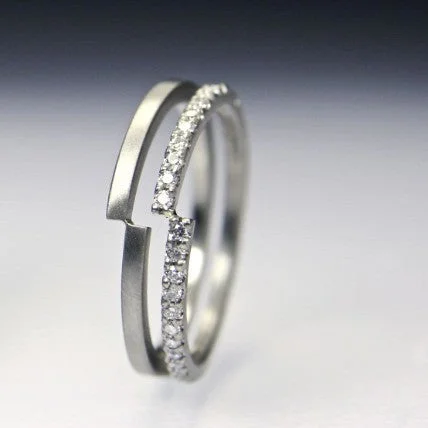 women’s platinum engagement rings-The Twin Wedding Rings